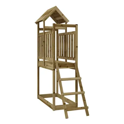 (solid impregnated pinewood) vidaXL Play Tower Climbing Frame Garden Play Tower with Ladder Soli