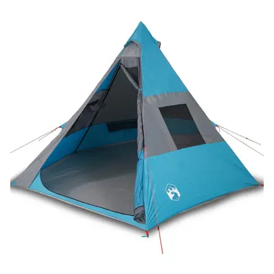 vidaXL Camping Tent Tipi 7-Person Lightweight Tent Dome Tent Blue Waterproof