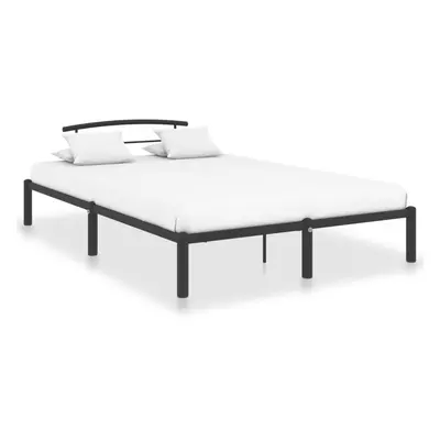 vidaXL Bed Frame Black Metal 140x200cm Bedroom Furniture Classic Accessory