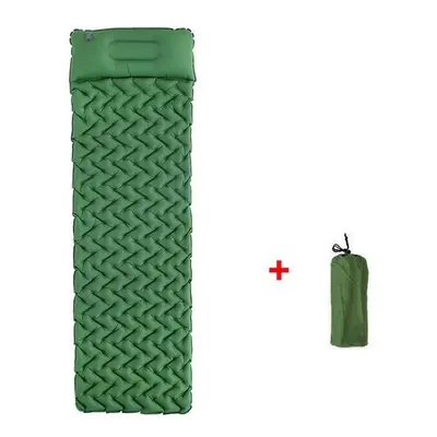 (Green) Waterproof Camping Mat Inflatable Mattress with Pillow in Tent for Travel Camping