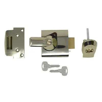 Yale Locking Nightlatch Mm Backset Brass Finish & Cylinder Keys