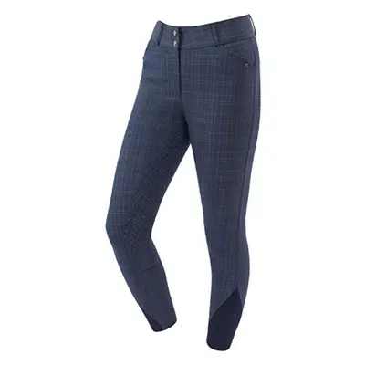 (24in, Navy Plaid) Dublin Womens/Ladies Pro Form Gel Full Seat Breeches