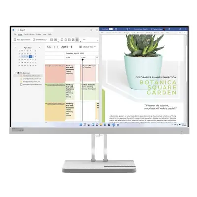 Lenovo L24e-40 23.8" FHD Monitor, Cloud Grey