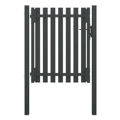 vidaXL Garden Fence Gate Steel 1x1.5m Anthracite Patio Barrier Drive Gate