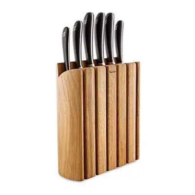 Robert Welch Signature Book Oak Knife Block Set. Multi Award Winning Design Vegetable/Paring 10c