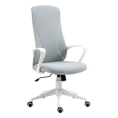 Vinsetto High-Back Home Office Chair Height Adjustable Elastic Desk Chair Grey