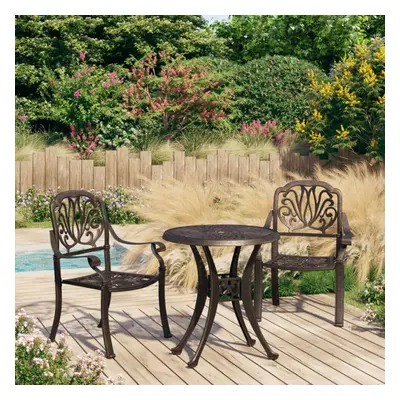 vidaXL Biatro Set Piece Cast Aluminium Bronze Garden Balcony Patio Furniture