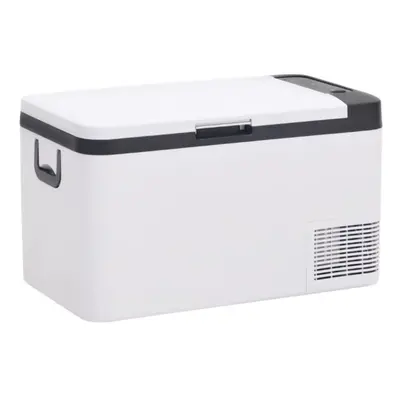 vidaXL Cool Box Portable Cooler Box with Handle L Black and White PP and PE