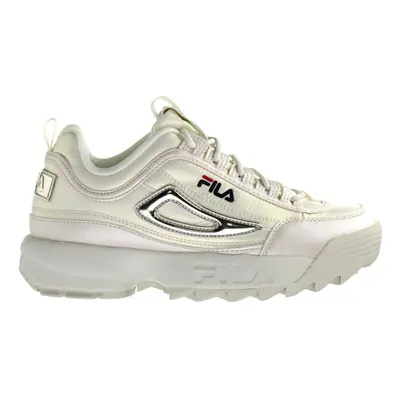 (3.5) Fila Disruptor N Low Lace-Up Beige Smooth Leather Womens Trainers 79G (UK )