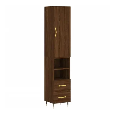 (brown oak, drawers shelves) vidaXL Highboard Sideboard Tall Storage Cabinet Side Cabinet Engine