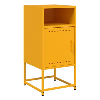 (yellow, pcs) vidaXL Bedside Cabinet Nightstand Bed Table Bed Cabinet Mustard Yellow Steel