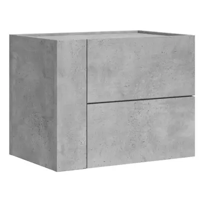 (concrete grey, pcs) vidaXL Wall-mounted Bedside Cabinet Floating Bed Table Side Cabinet Smoked 