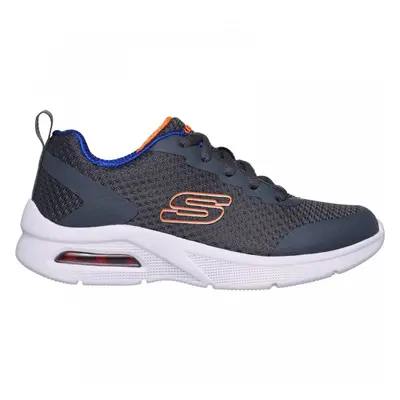 (13.5 (Children's)) Microspec Max- Kaptix | Charcoal/Blue | Childrens Lace Up Trainers