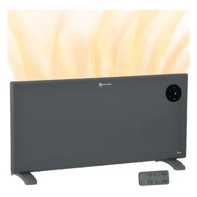 2000W Electric Convector Heater, Quiet Space Heater with LED Display, Grey