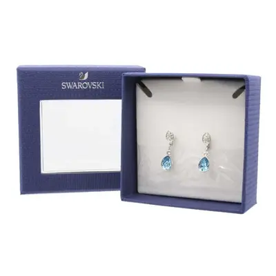 Swarovski Ocean Blue Collection Aqua & White Crystal Earrings