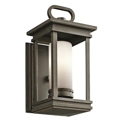 Outdoor IP44 Wall Light Sconce Rubbed Bronze LED E14 60W Bulb Outside External