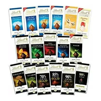 (Mix 15) Lindt Excellence Dark Chocolate 70%,90%, Pack of