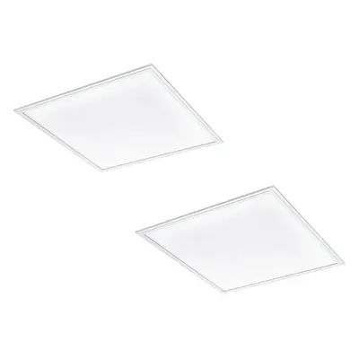 2 PACK Flush Ceiling Panel Light 595mm White Sqaure Tile 40W LED 4000K