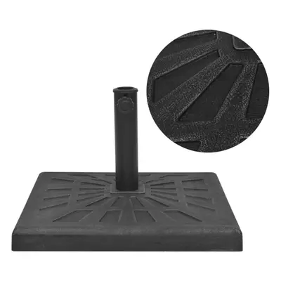 vidaXL Parasol Base Resin Square Black 19kg Outdoor Umbrella Holder Stand