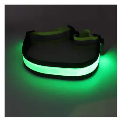 (Green) Flashing Belt USB Charging Reflective Warning light Luminous Cycling