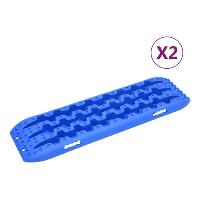 (blue) vidaXL 2x Traction Boards 106x30.5x7 cm Nylon Snow Mat Board Multi Colours