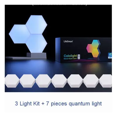 (3 light kit +6 pieces quantum light) Colo-light LED Quantum Light Smart Geometry Assembling DIY