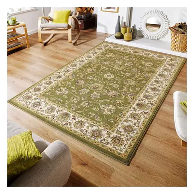 (KENDRA 3330G Green, x cm) Luxury Traditional Rugs Small Extra Large Hallway Runners Round Circl