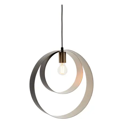 Ceiling Pendant Light Brushed Nickel Plate & Matt Black 10W LED E27