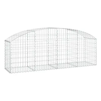 (200 x x 60/80 cm) vidaXL Arched Gabion Basket Galvanised Iron Mesh Wire Stone Basket Multi Size