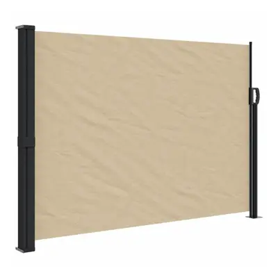 (beige, x cm) vidaXL Retractable Side Awning Outdoor Privacy Screen Balcony Sunshade Shelter