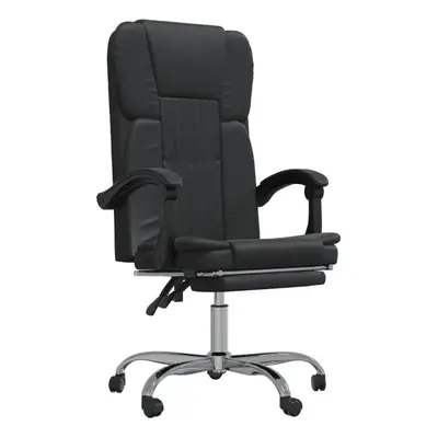 (Black) vidaXL Reclining Office Chair Faux Leather Computer Desk Seat Multi Colours