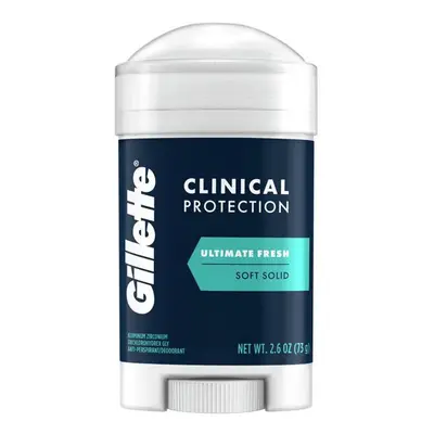 Gillette Clinical Soft Solid Antiperspirant Deodorant, Ultimate Fresh, 2.6 Oz