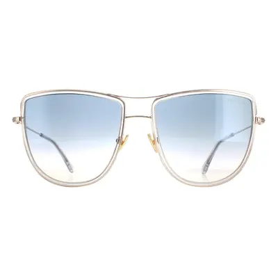 Tom Ford Sunglasses Tina FT0759 28B Shiny Rose Gold Smoke Gradient