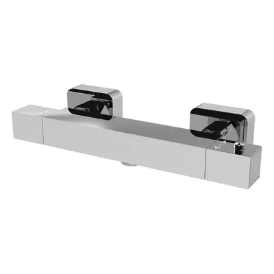 Square Wall Mount Shower Thermostatic Bar Valve Tap (Kit Not Included) - Chrome - Balterley