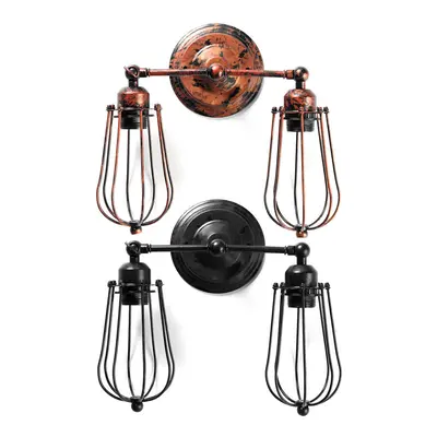 (Black) Industrial Wall Light Mounted Sconce Iron Retro Lamp Fixture Room Decor