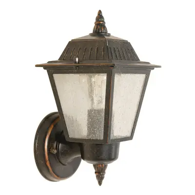 Outdoor IP44 Wall Light Weathered Bronze LED E27 60W