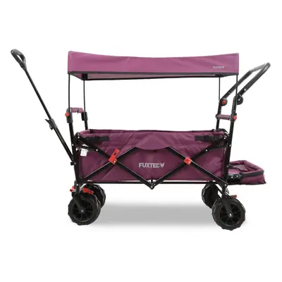 (PURPLE) FUXTEC Beach Folding Wagon - Hand Cart CTB800