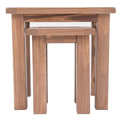 Nest of Tables Dark Oak Living Room Furniture Side End Coffee Wooden Unit