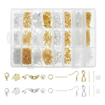 1963pcs Gold Silver Mixed Color Repair Metal Tools DIY Craft Supplies Set Jewelry