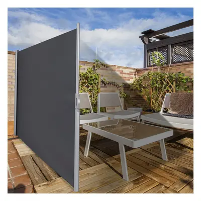 1.6 x 3M Retractable Folding Side Awning Screen Garden Privacy Divider