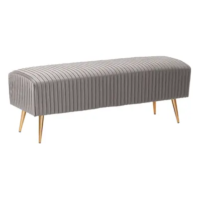 Velvet Bedroom Bench Grey PATERSON