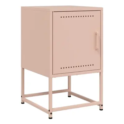 vidaXL Bedside Cabinet Bedroom Nightstand Bed Table Bed Cabinet Pink Steel