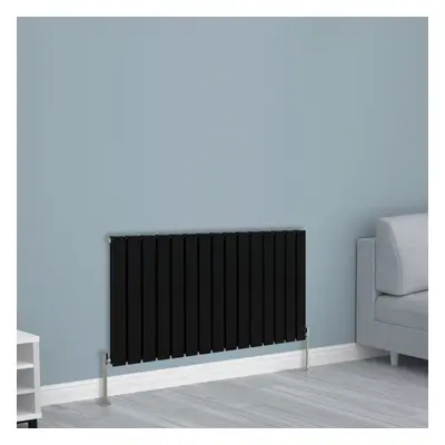 (600x1020mm Double, Black) NRG Horizontal Vertical Flat Panel Designer Radiator Central Heating 