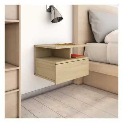 Floating Nightstands pcs Sonoma Oak 40x31x27cm Chipboard