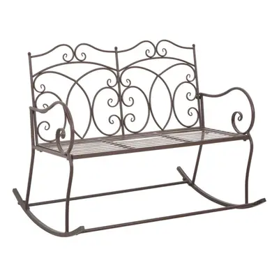 vidaXL Garden Bench cm Iron Antique Brown