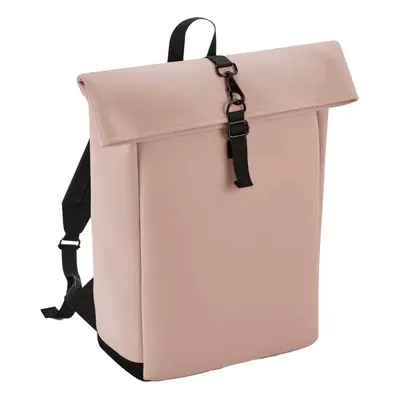 (One Size, Nude Pink) Bagbase Roll Top PU Backpack