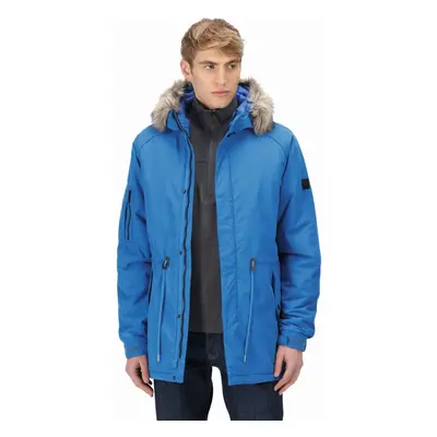 (S, Snorkle Blue) Regatta Mens Salinger III Waterproof Insulated Faux Fur Hooded Parka Jacket Co