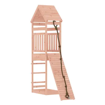 (solid douglas wood) vidaXL Playhouse Outdoor Playset with Climbing Wall Play Tower Solid Wood P