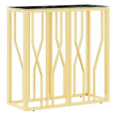 vidaXL Console Table Side Table Sofa Table Gold Stainless Steel and Glass