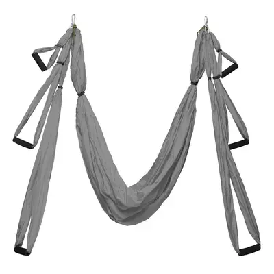 (Grey) Air Yoga Fitness Swing Hammock 550+LBS Load Capacity